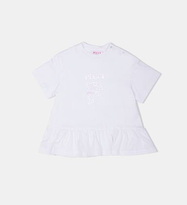 Cotton Logo-print Flared T-shirt