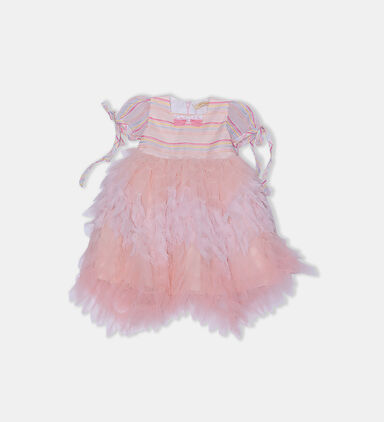 Organza Tiered Feathery Dress