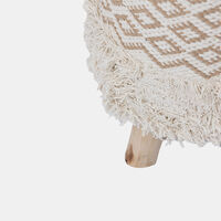 Mila Cotton Fringes Round Stool