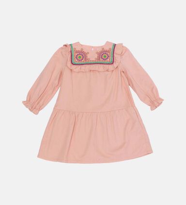 Cotton Embroidered Mini Dress