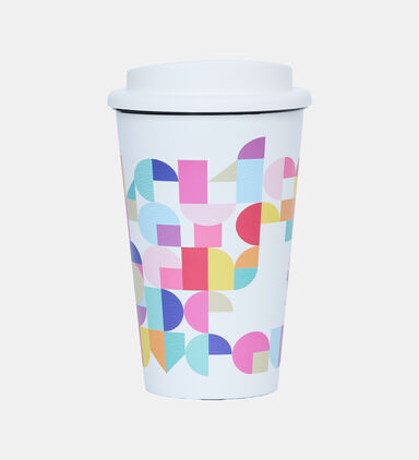 Geometric-print Insulated Travel Mug