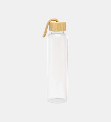 Glass Bamboo Lid Bottle