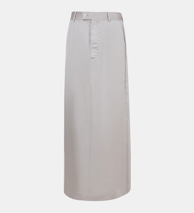 Satin High Waist Maxi Skirt