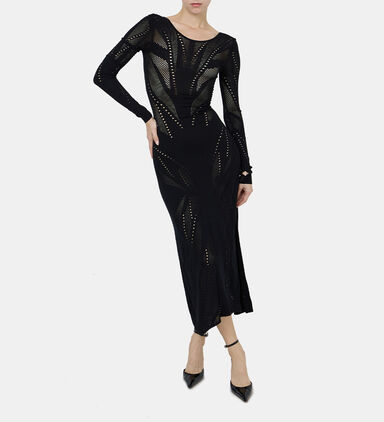 Semi-sheer Long Sleeve Dress