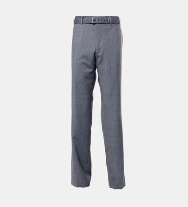 Wool Belted Suit Trousers