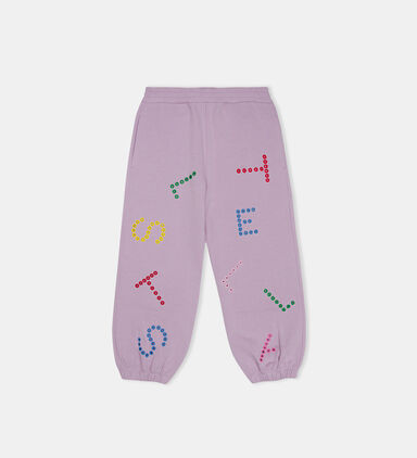 Multicolored Embroidered Logo Cotton Joggers