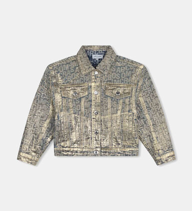 Jumbled Logo Jacquard Denim Jacket