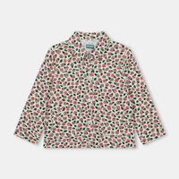 Flower Printed Cotton Twill Jacket