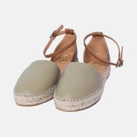 Drew Leather Flat Espadrilles