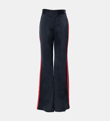 Dylan High-rise Wide-leg Racing Stripe Pants