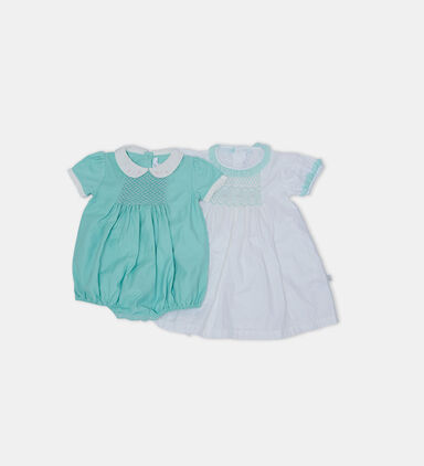 Cotton Peter Pan Collar 2-piece Dresses Set