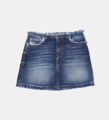 Distressed 5-pockets Denim Skirt