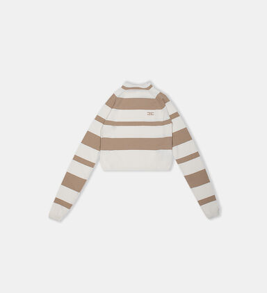 Cotton Stripped Logo Sweatshirt