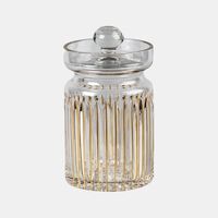 Lid Gold Lines Crystal Candy Jar