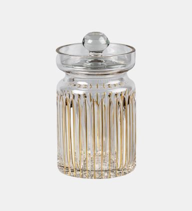 Lid Gold Lines Crystal Candy Jar