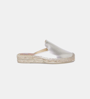 Metallic-effect Mule Espadrilles