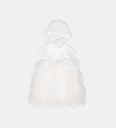 Lace Ruffled Tulle Dress