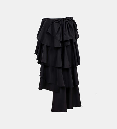 Tiered Bow Detail Maxi Skirt