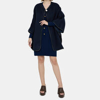 Suede Single Button Cape