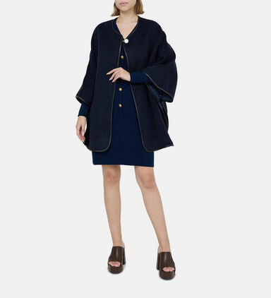 Suede Single Button Cape