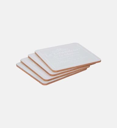 Wooden Square Coaster 4-piece Set 11 Cm