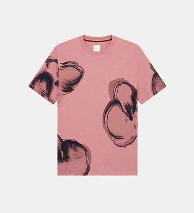 Orchid Print Cotton T-shirt