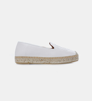 Embossed Leather Jute Espadrilles