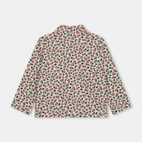 Flower Printed Cotton Twill Jacket