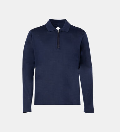 Half-zip Collar Long Sleeve Polo