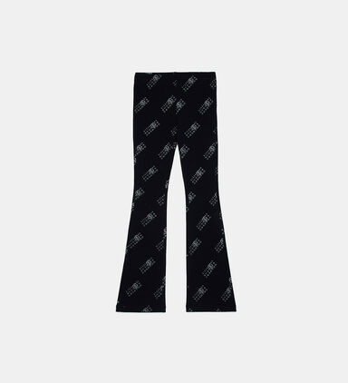 Cotton All-over Logo-print Flared Pants