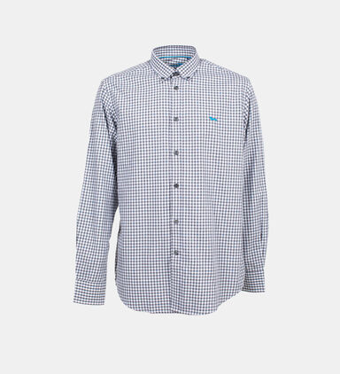 Cotton Checkered Button-down Shirt