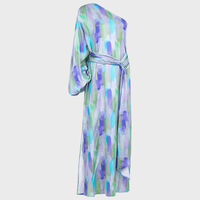 One Balloon Sleeve Tie Maxi Dress