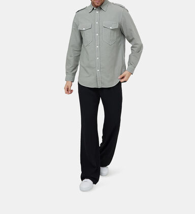 Cesar Plain-colored Cotton Shirt