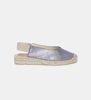 Metallic Slingback Espadrilles