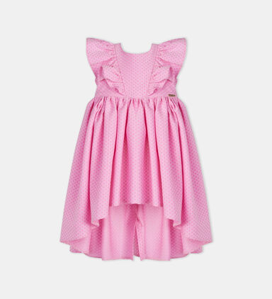 Girl Asymmetric Ruffled Dress