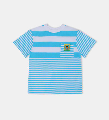 Sunshine Motif Striped T-shirt