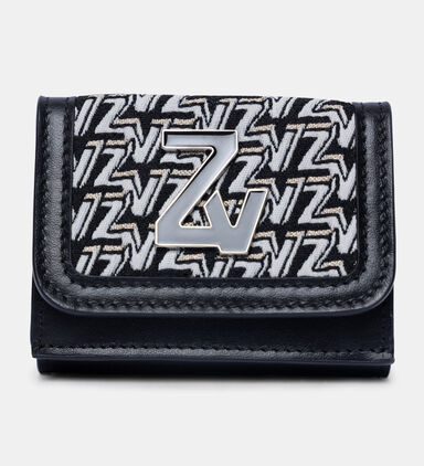 Zv Monogram Trifold Leather Wallet