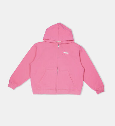 Cotton Logo-print Zipped Hoodie