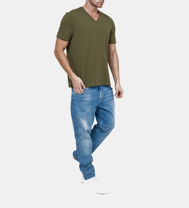 Cotton V-neck T-shirt