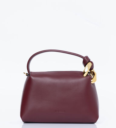 The Small Corner Leather Top Handle Bag