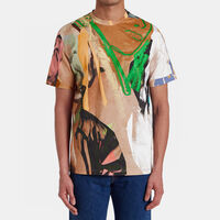 Life Drawing Print Cotton T-shirt