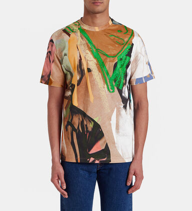 Life Drawing Print Cotton T-shirt