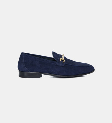 Horse Bit Slip-on Suede Loafers