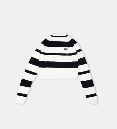 Cotton Stripped Logo Sweatshirt