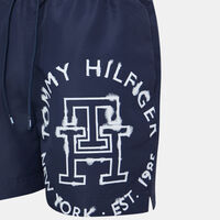 Crafted Logo Mid-length Swim Shorts