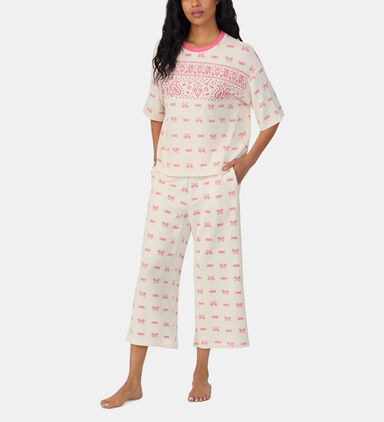 Paisley-print Long Pajama Set