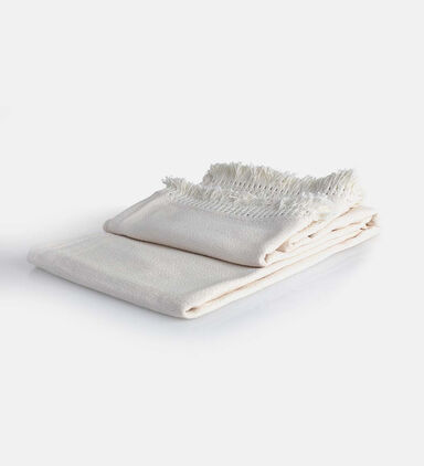 Swan Fringe Lace Cotton Throw