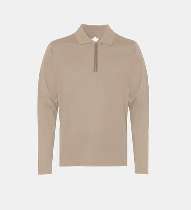 Half-zip Collar Long Sleeve Polo