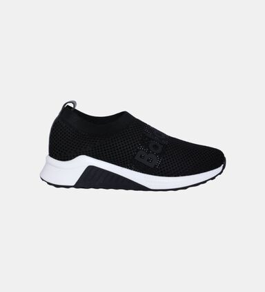 Fabric Logo-strap Slip-on Trainers