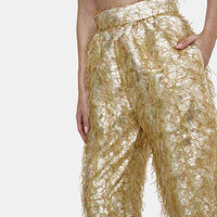 High-waisted Jacquard Pants